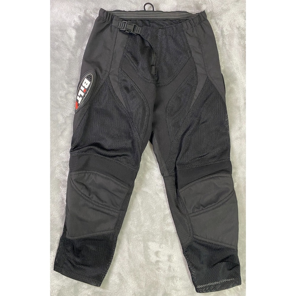 Bilt Blorp 4 Motocross Dirt Bike Riding Pants Boys 26Y  Black Mesh Safety Gear